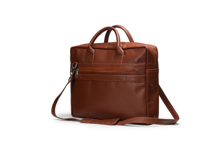 Premium Brown Leather Executive Laptop Bag