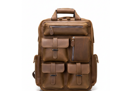 Genuine Leather Vintage Travel Backpack