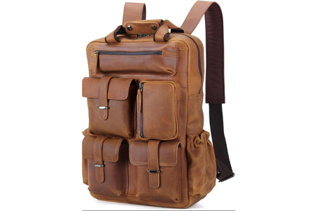 Genuine Leather Vintage Travel Backpack