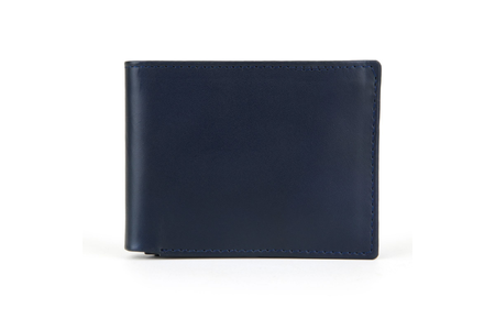 Signature Blue Leather Wallet