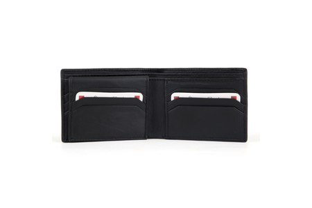 Bifold Black Leather Men's Wallet