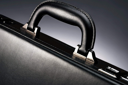 Leather Attache,Breifcase Black, One Size