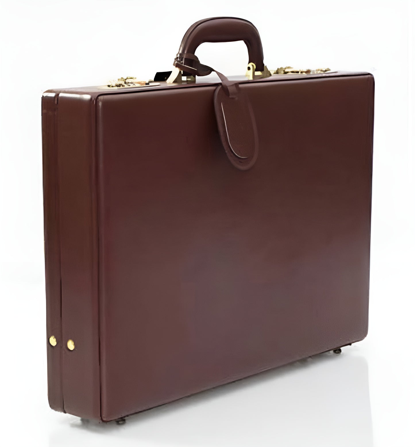 Leather Attache,Breifcase Black, One Size