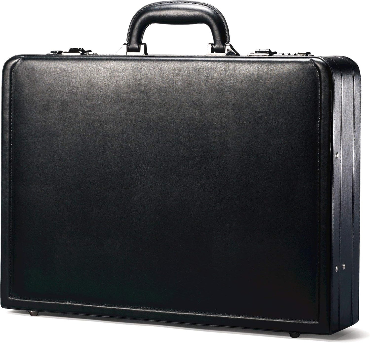 Leather Attache,Breifcase Black, One Size