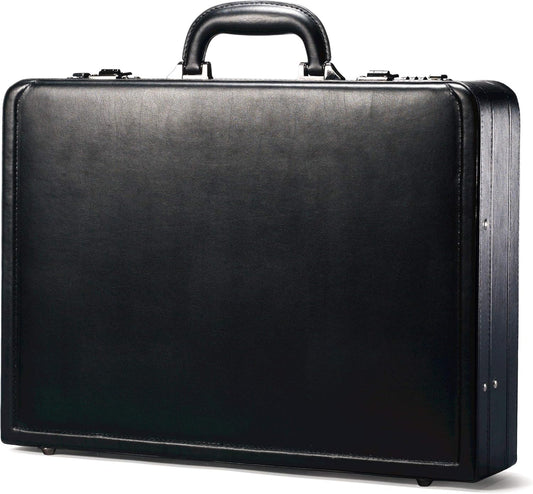 Leather Attache,Breifcase Black, One Size