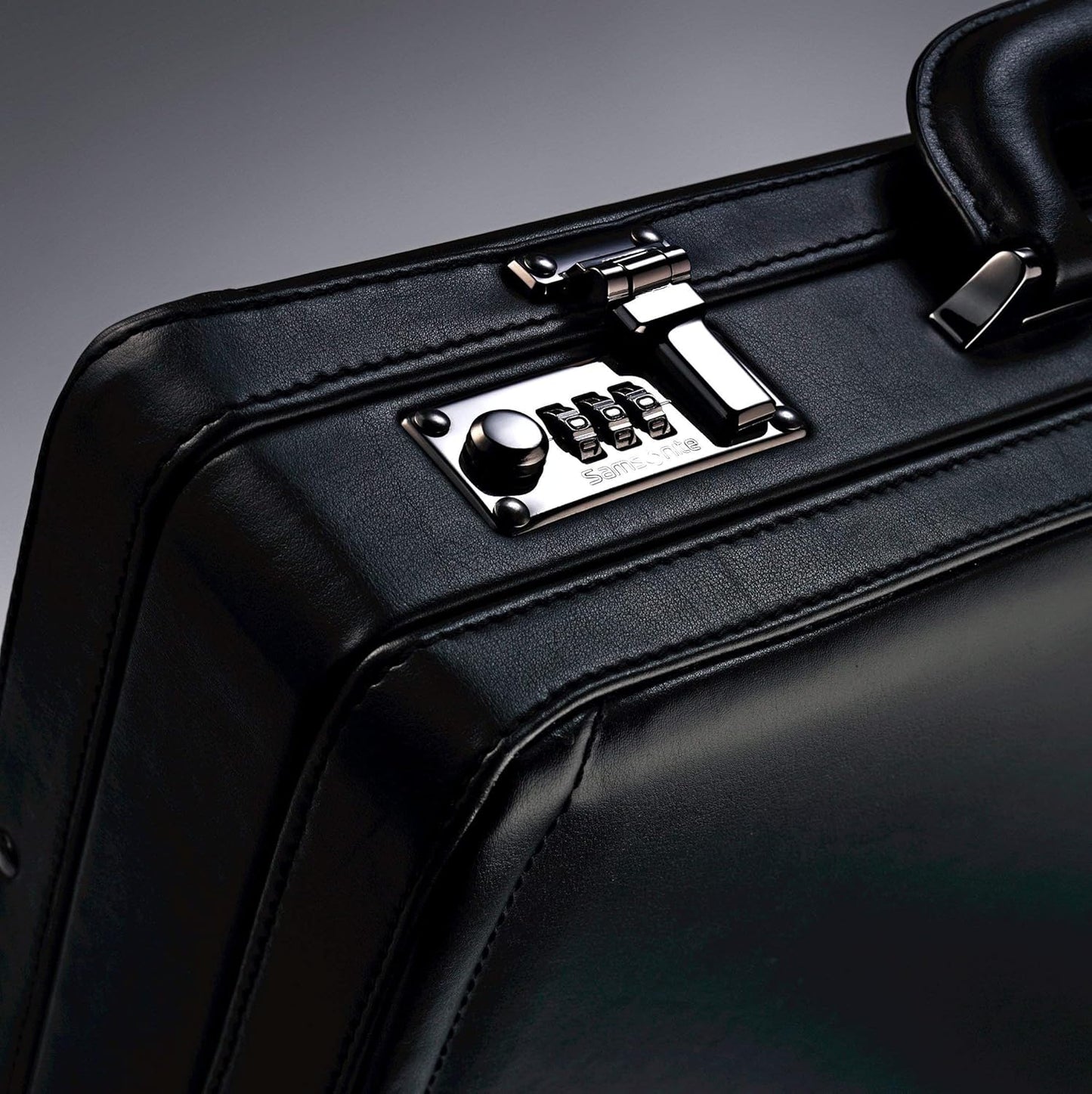 Leather Attache,Breifcase Black, One Size