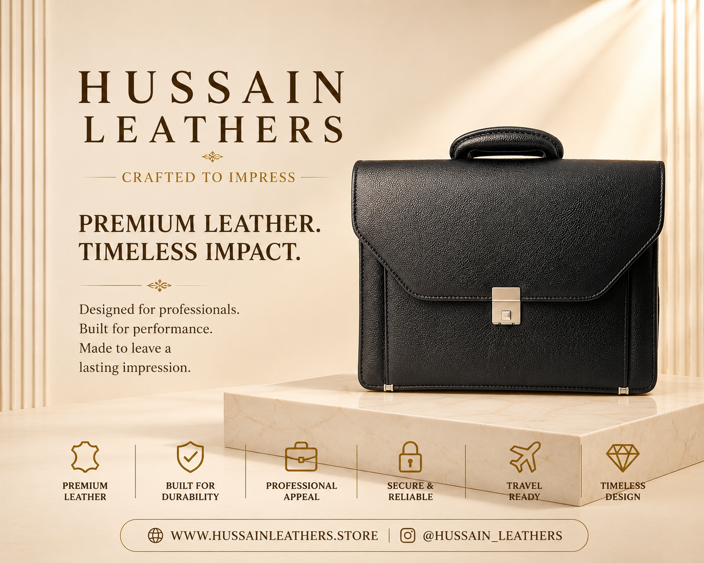 The Sovereign Briefcase in Black