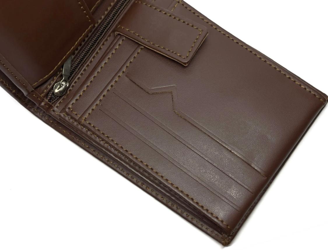 Leather Trifold Wallet for Men - Multi Credit Card Wallets & ID Holder Tri-Fold Gift For Men