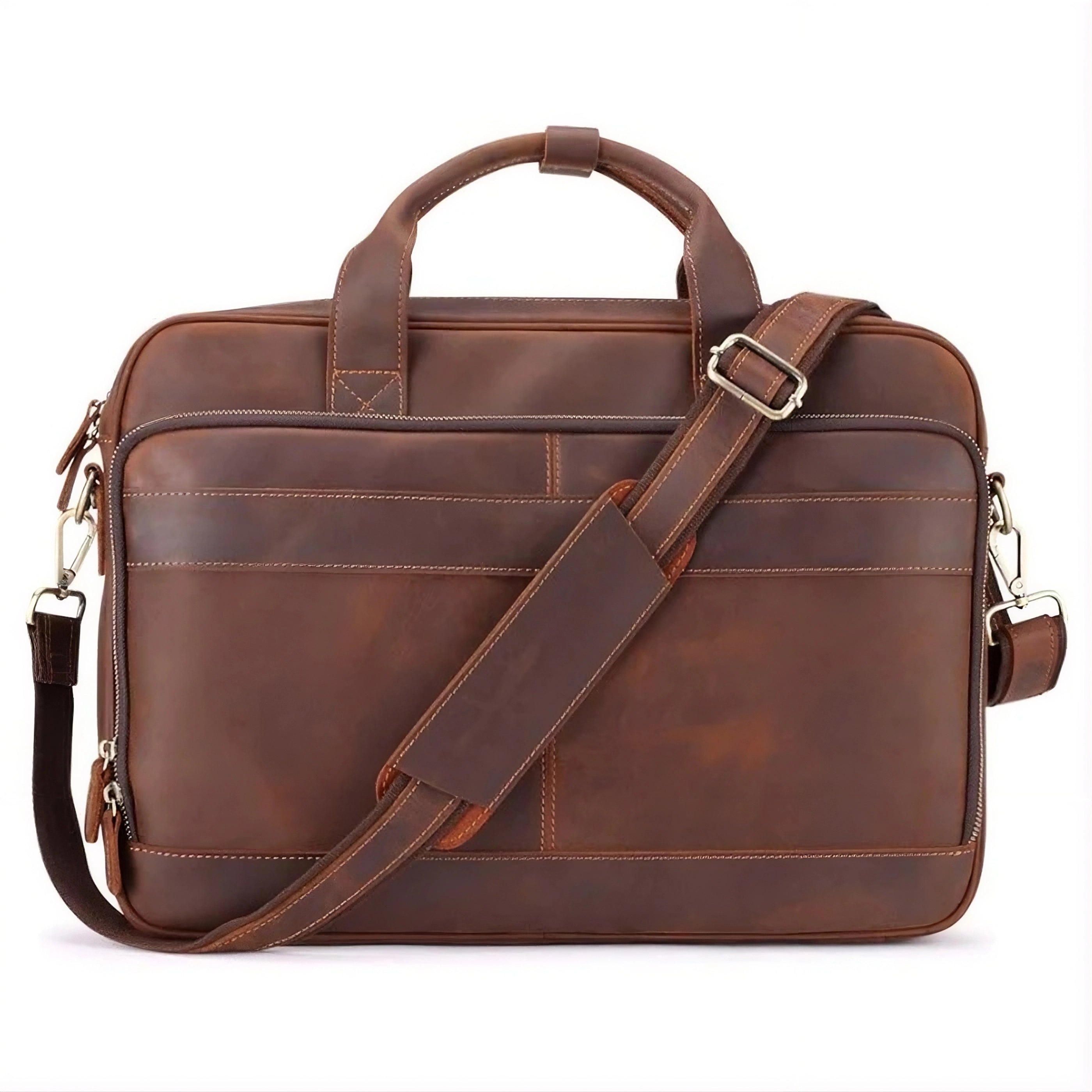 Vanguard Brown Leather Laptop Bag
