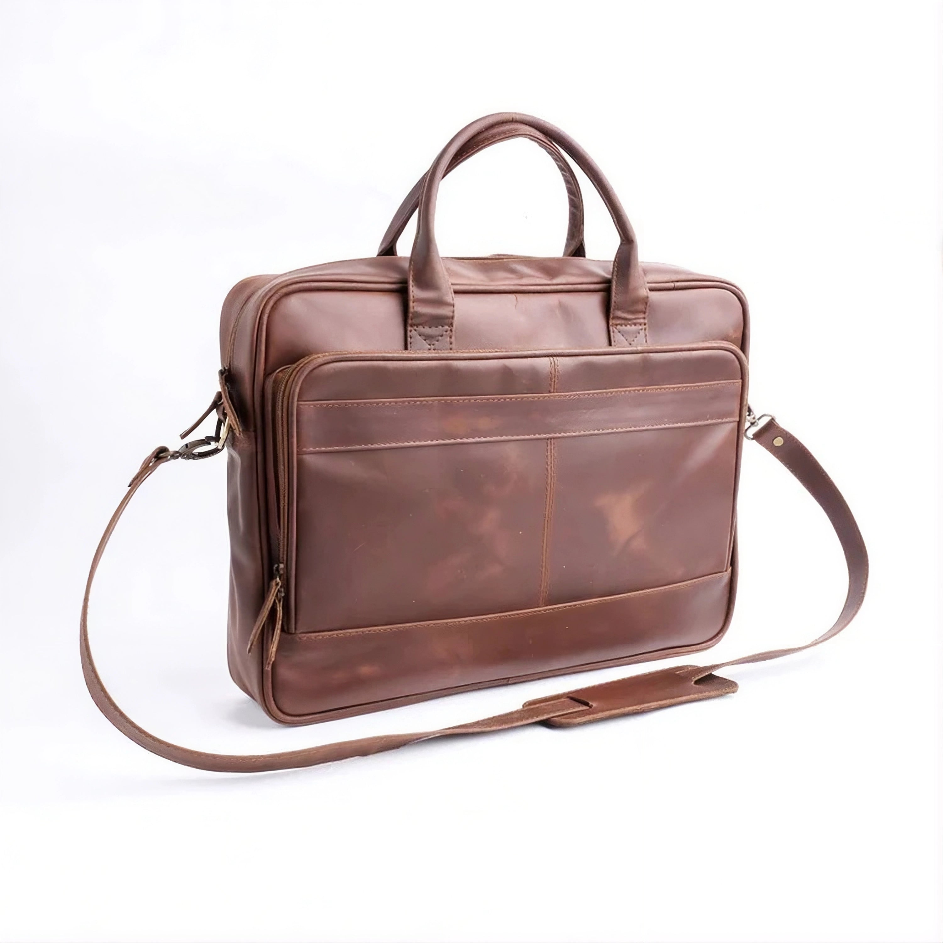 Vanguard Brown Leather Laptop Bag